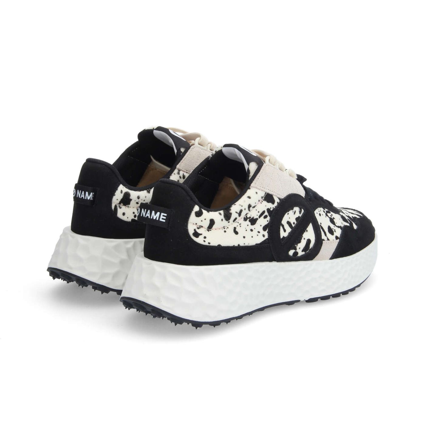 CARTER JOGGER W - SUEDE/P.COW - NOIR/BLANC